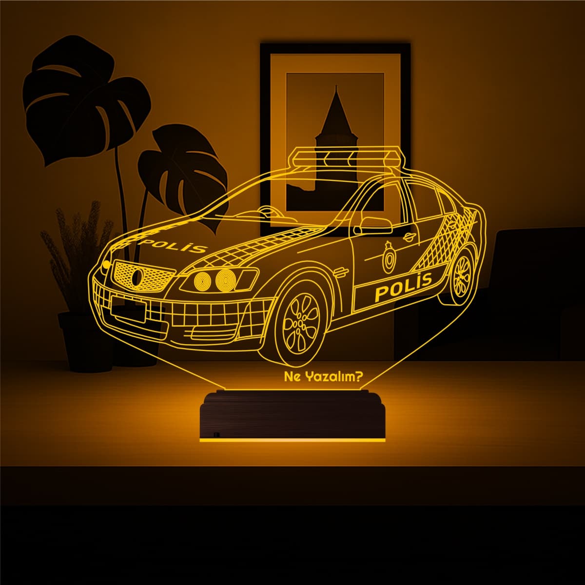 Полицейская машина — 3D LED Ночник | Подарок мужчине или ребенку 7