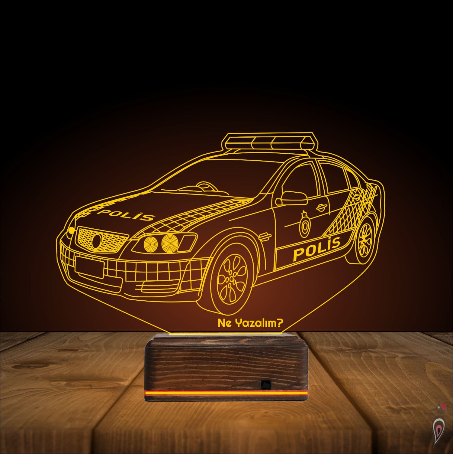 Полицейская машина — 3D LED Ночник | Подарок мужчине или ребенку 9