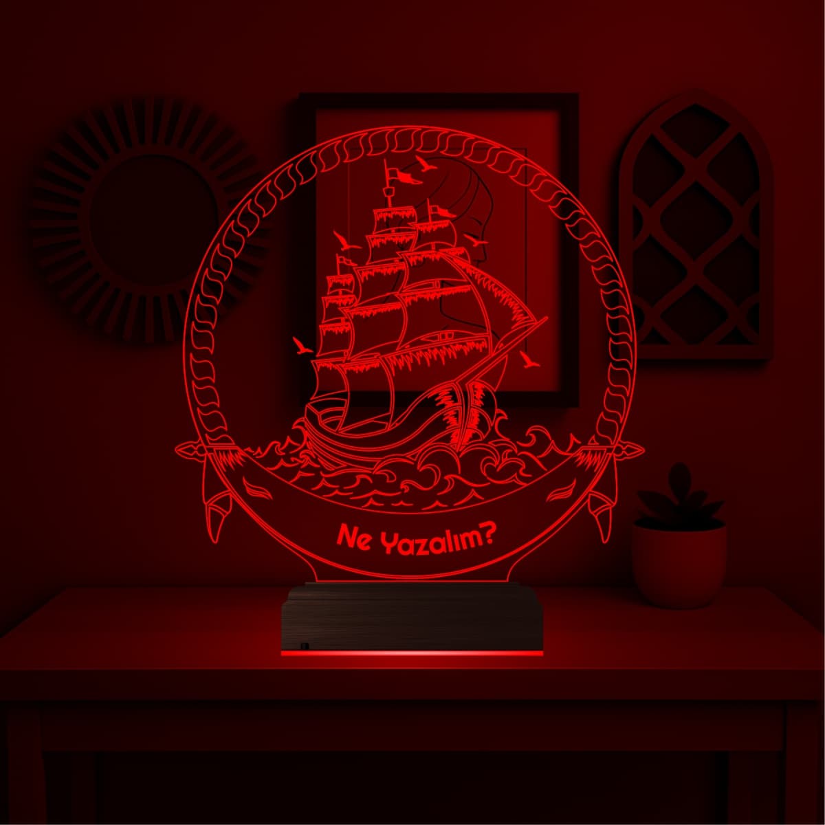 Парусник — 3D LED Ночник | Подарок мужчине 6