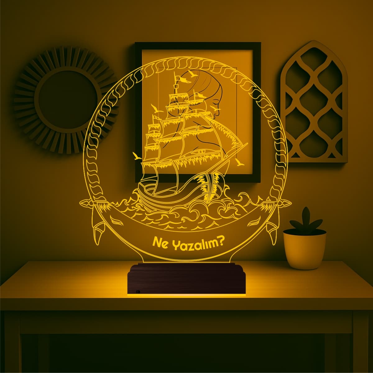 Парусник — 3D LED Ночник | Подарок мужчине 7