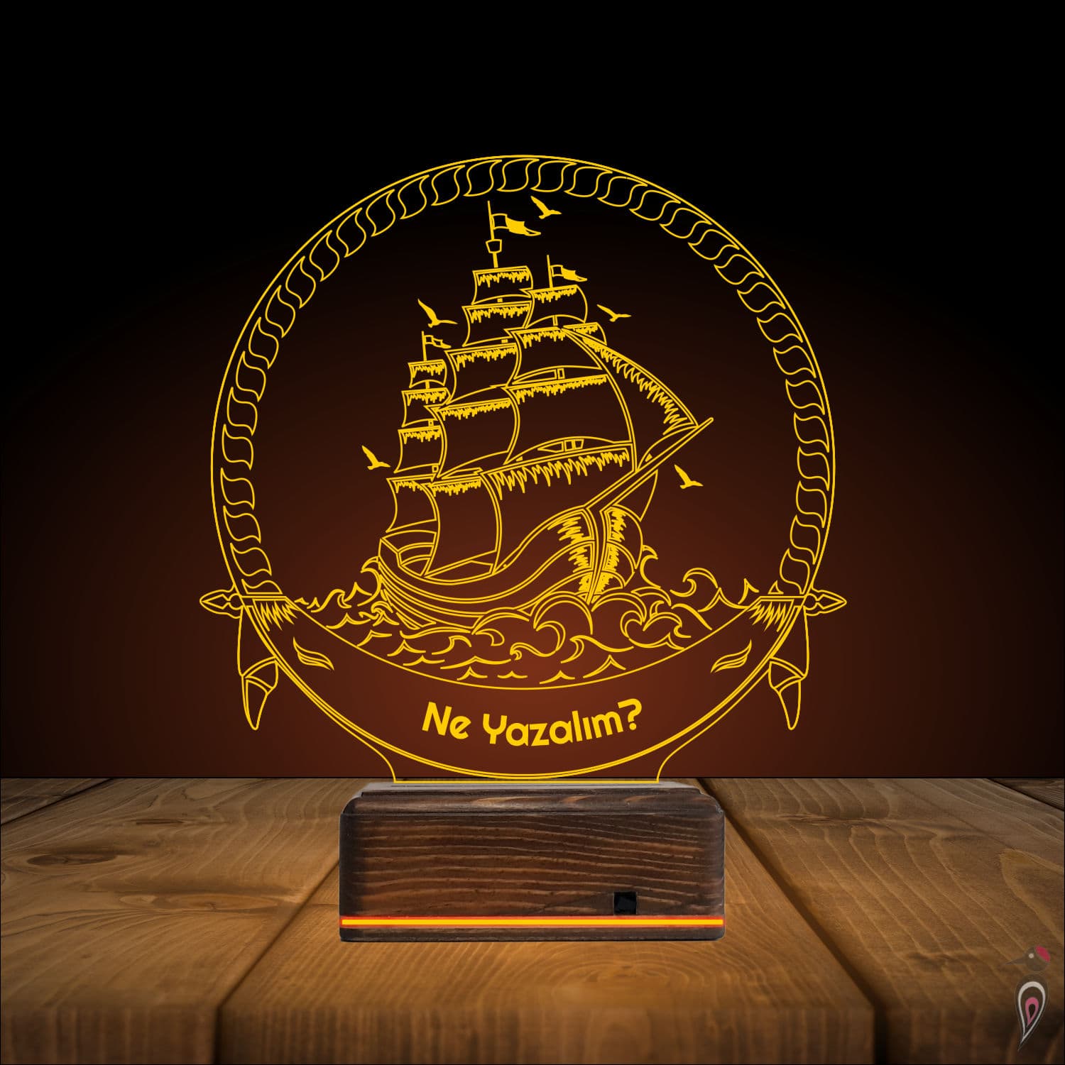 Парусник — 3D LED Ночник | Подарок мужчине 9