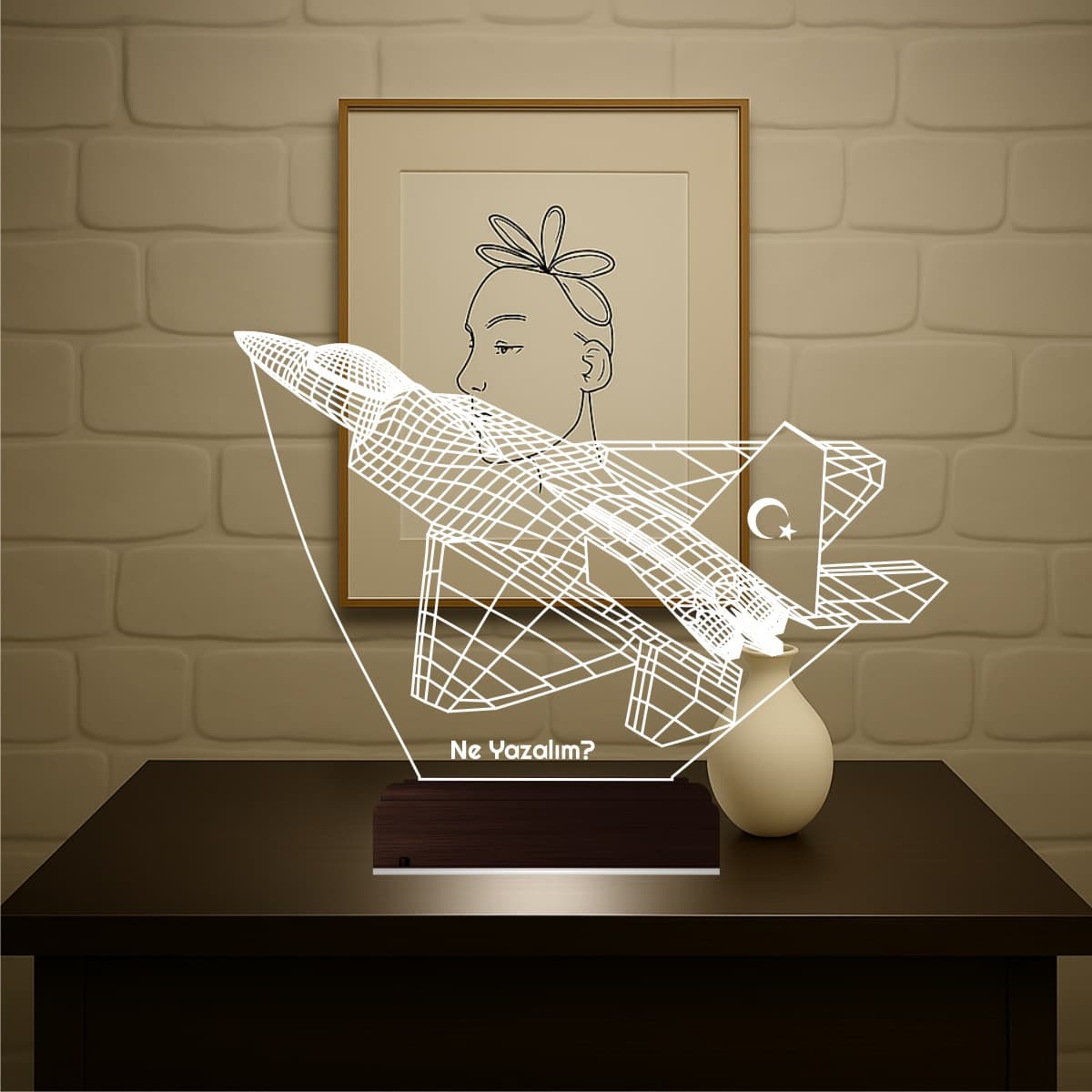 Истребитель — 3D LED Ночник | Подарок мужчине 1