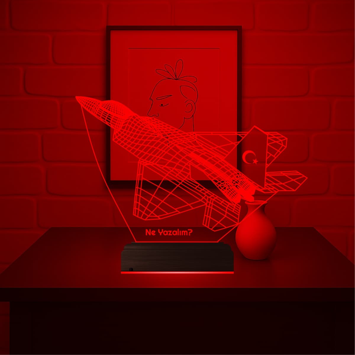 Истребитель — 3D LED Ночник | Подарок мужчине 6