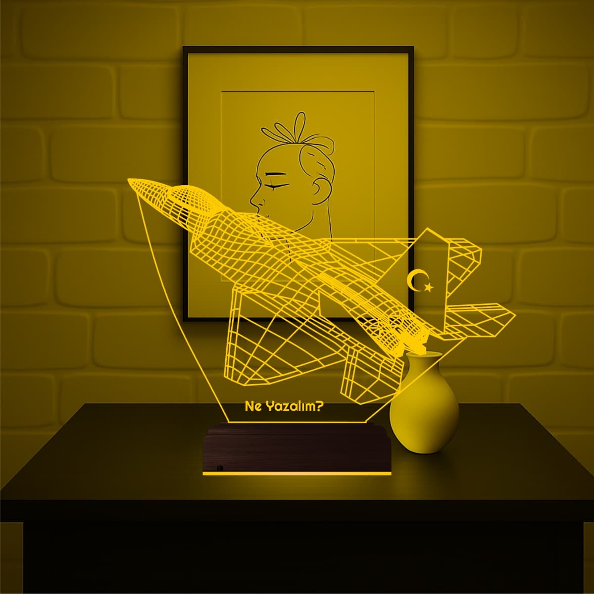 Истребитель — 3D LED Ночник | Подарок мужчине 7