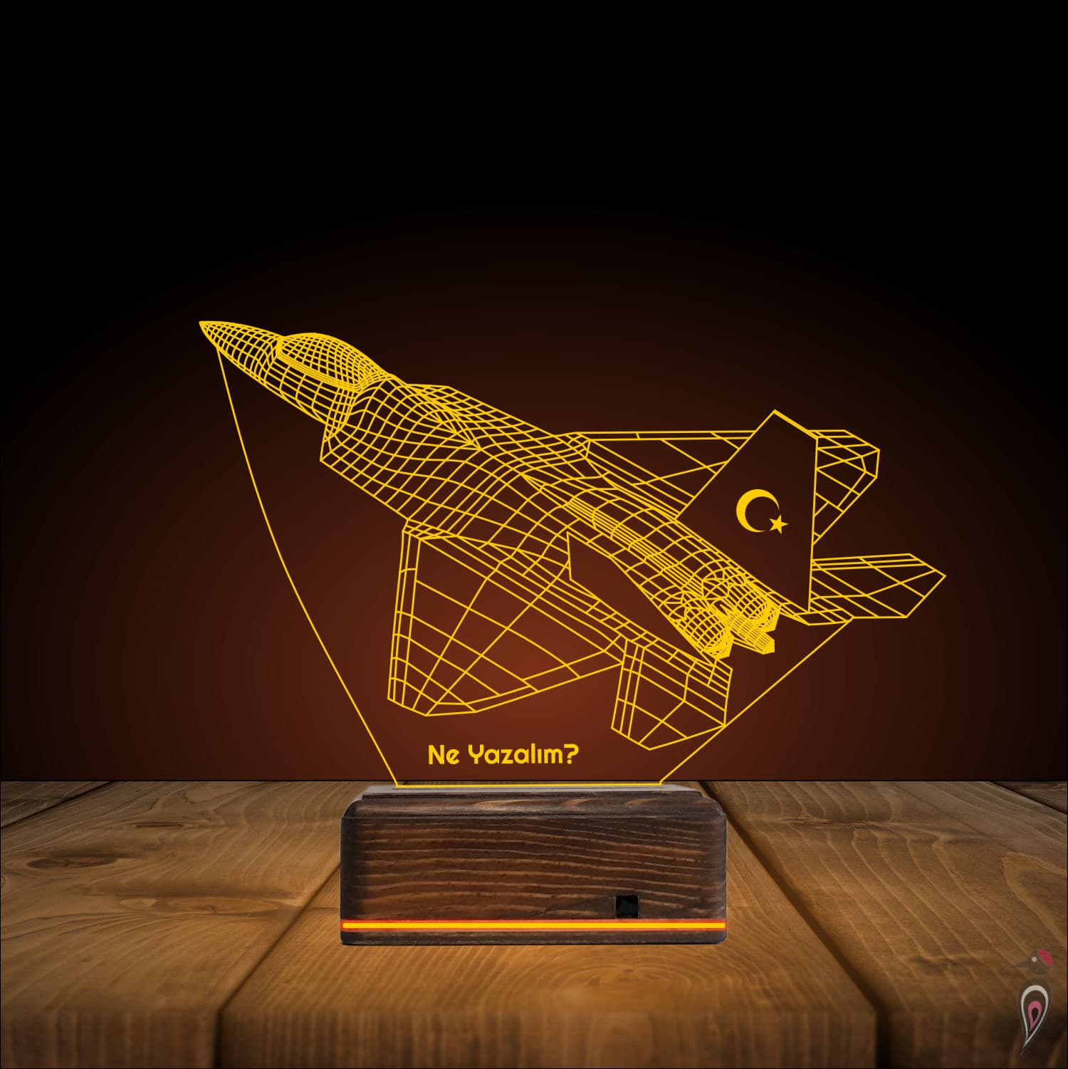 Истребитель — 3D LED Ночник | Подарок мужчине 9