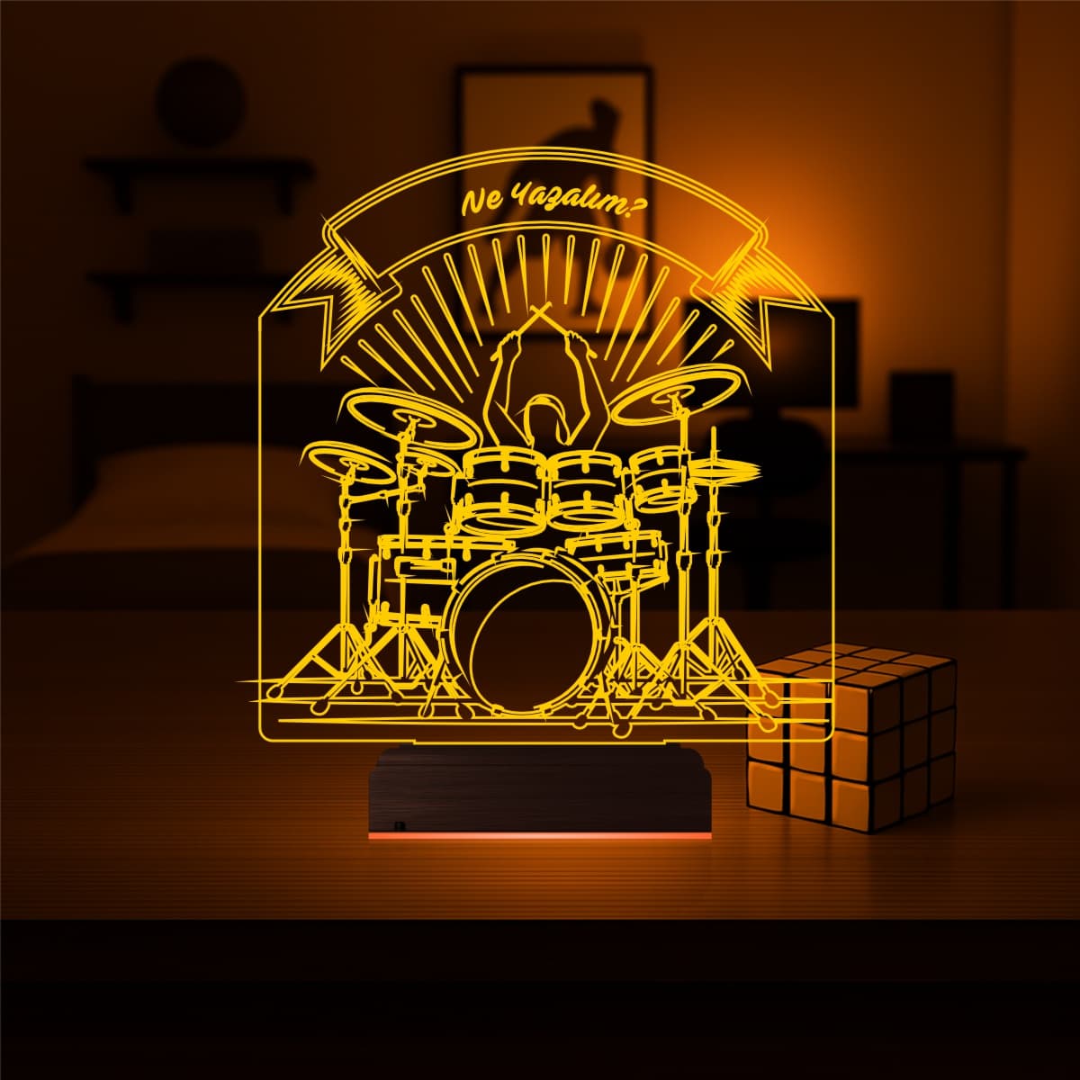 Барабанщик — 3D LED Ночник | Подарок музыканту 7