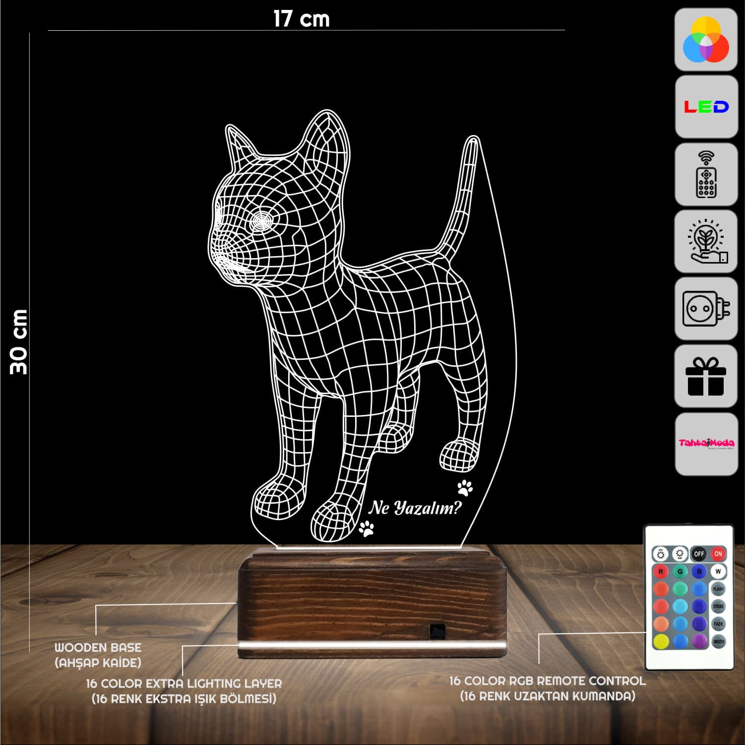 Кошка — 3D LED Ночник | Подарок ребёнку 2
