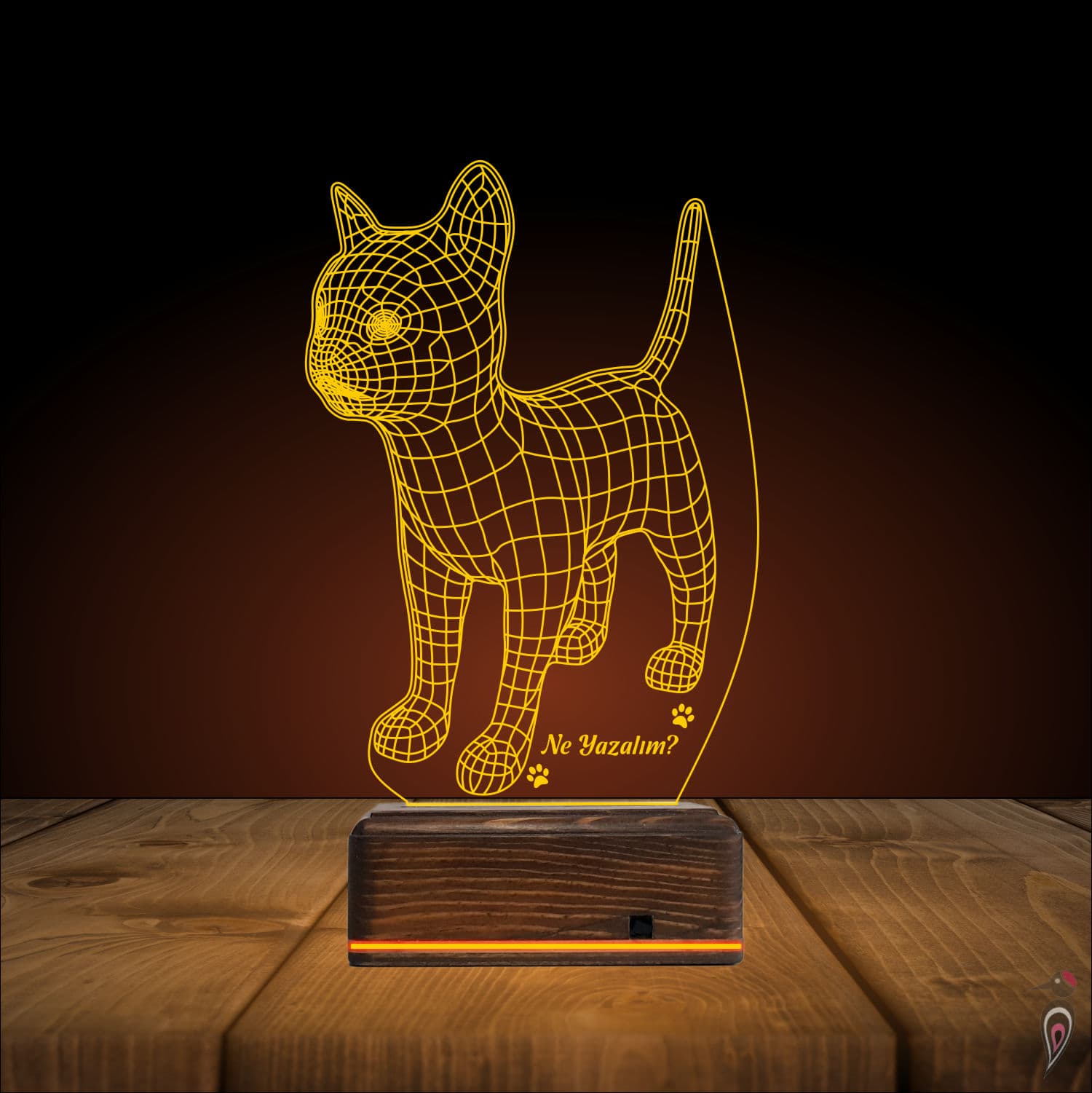 Кошка — 3D LED Ночник | Подарок ребёнку 9