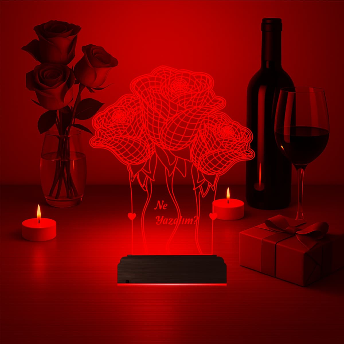 Розы — 3D LED Ночник | Романтический подарок 3