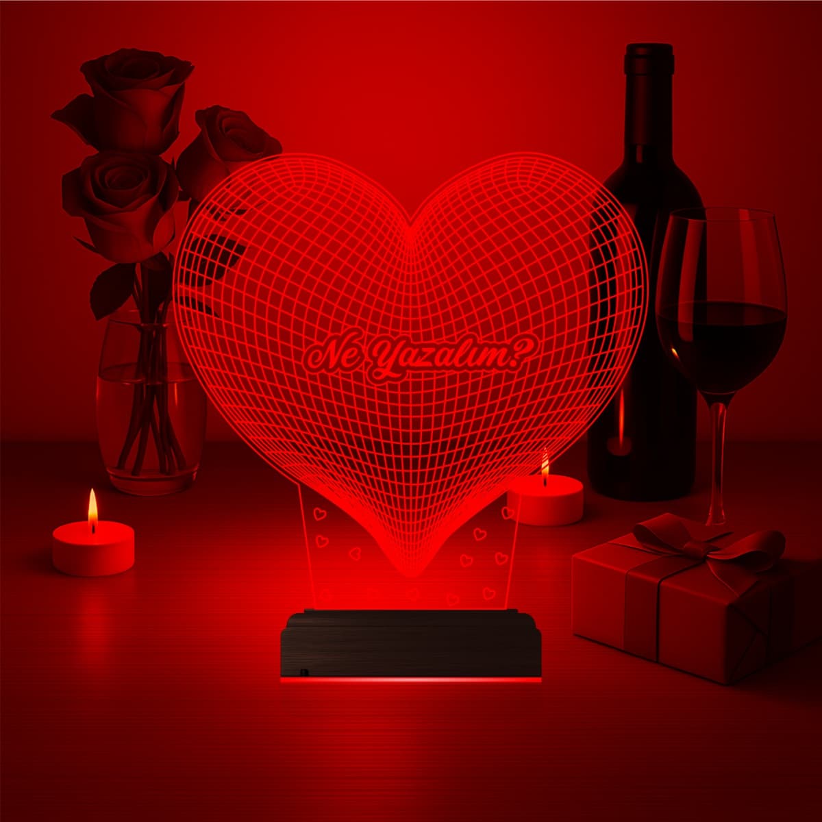 Сердце — 3D LED Ночник | Романтический подарок 1