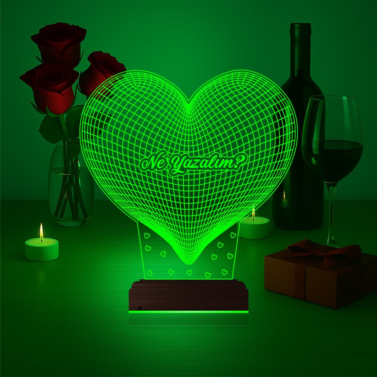 Сердце — 3D LED Ночник | Романтический подарок 4