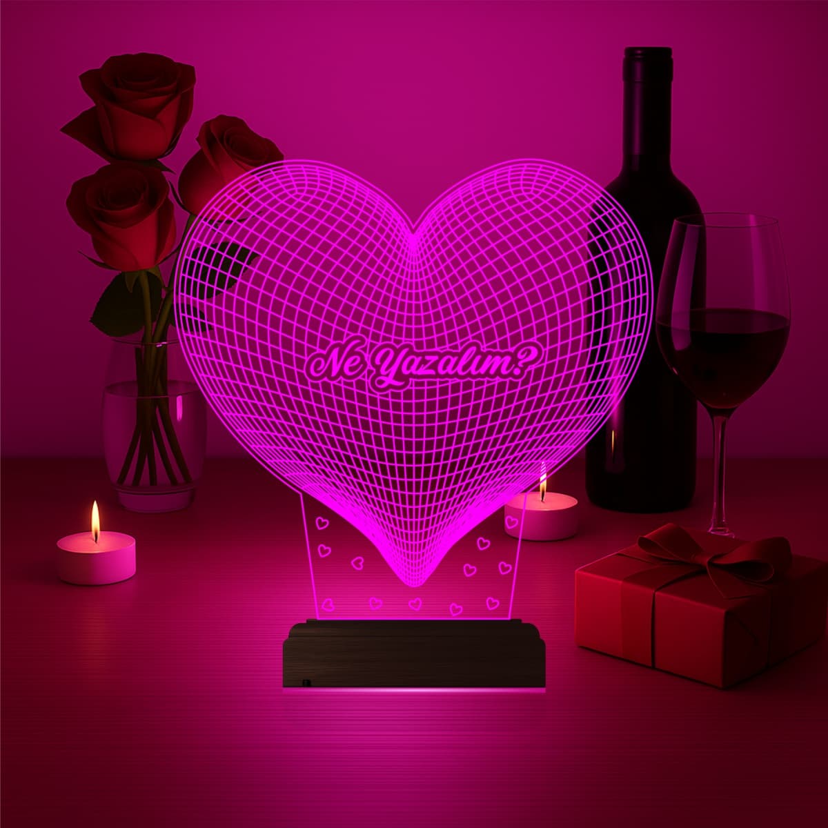 Сердце — 3D LED Ночник | Романтический подарок 5