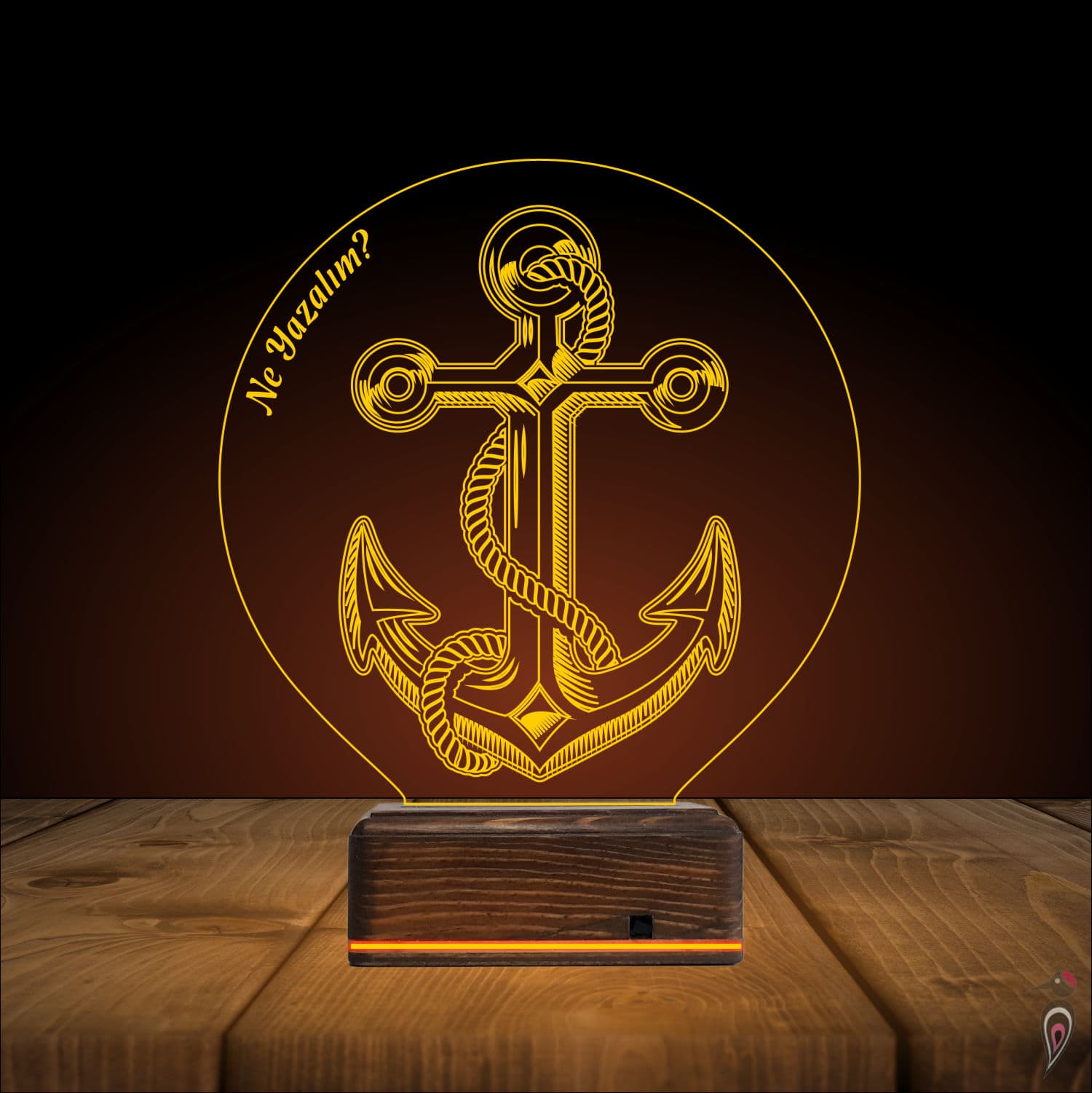 Якорь — 3D LED Ночник | Подарок моряку или путешественнику 9
