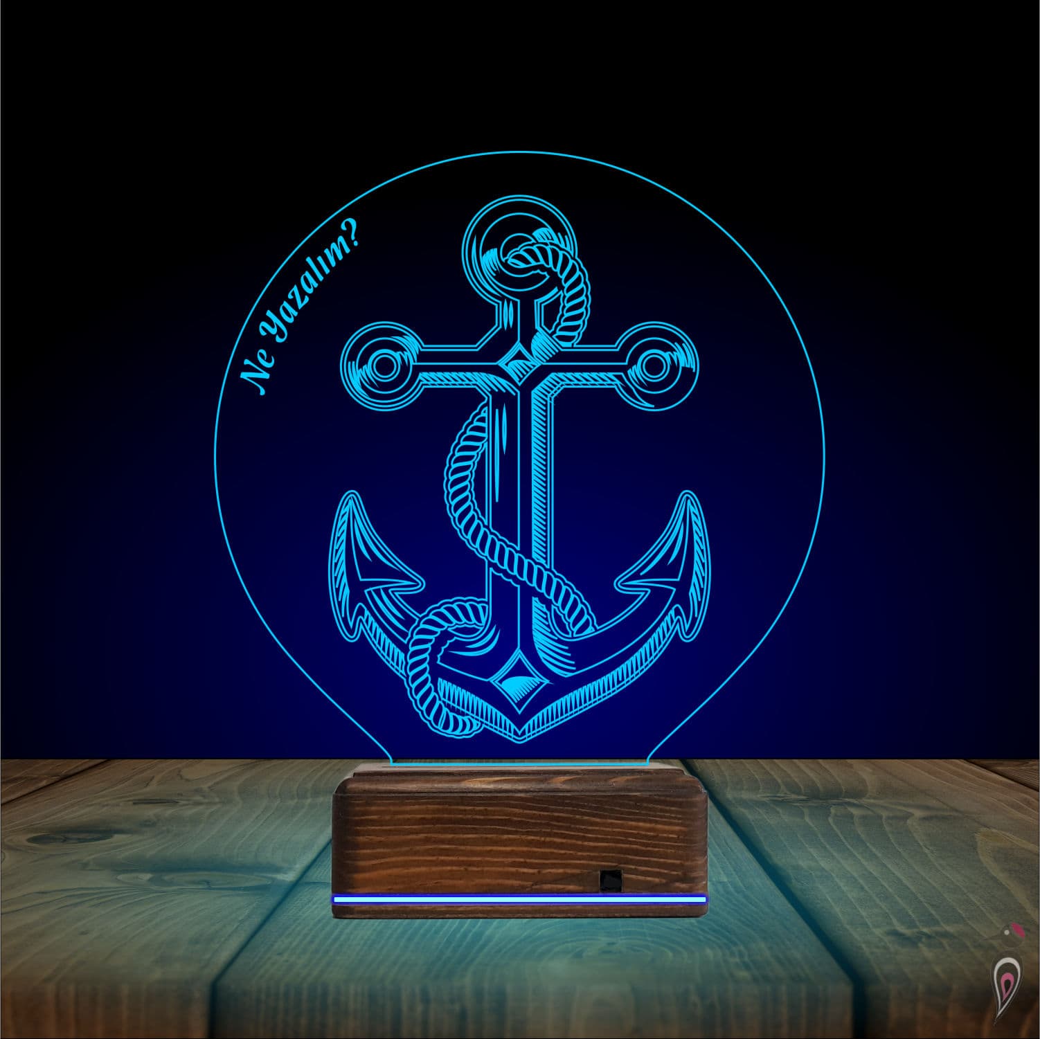 Якорь — 3D LED Ночник | Подарок моряку или путешественнику 10