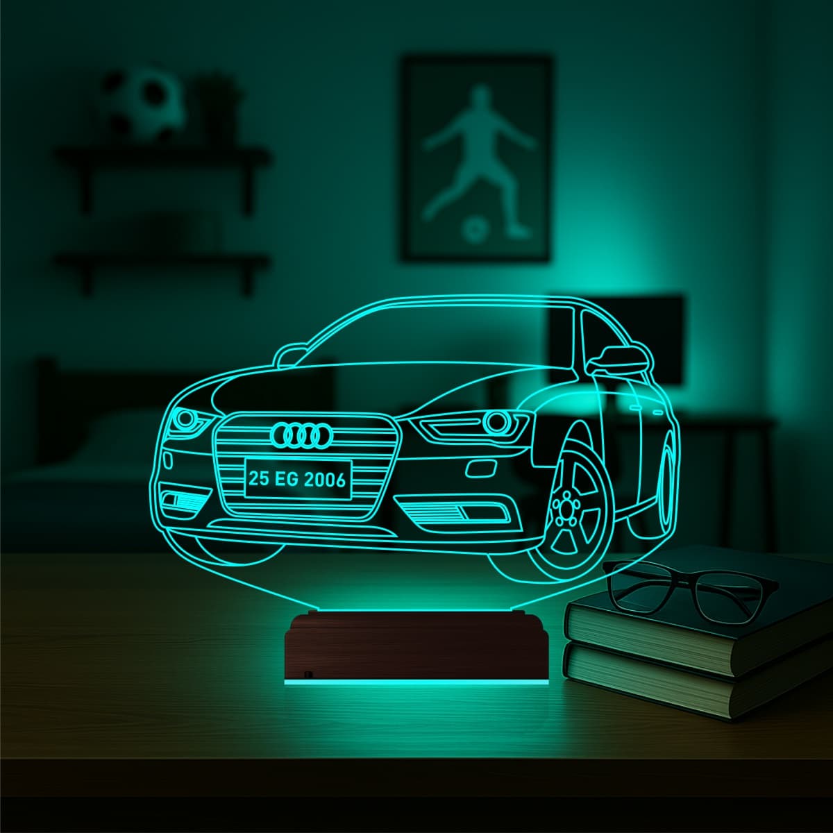 Audi — 3D LED Ночник | Подарок мужчине или парню 3
