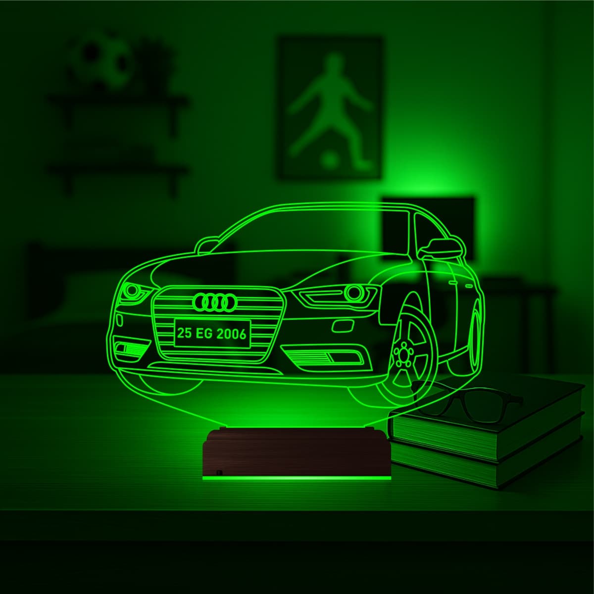 Audi — 3D LED Ночник | Подарок мужчине или парню 5