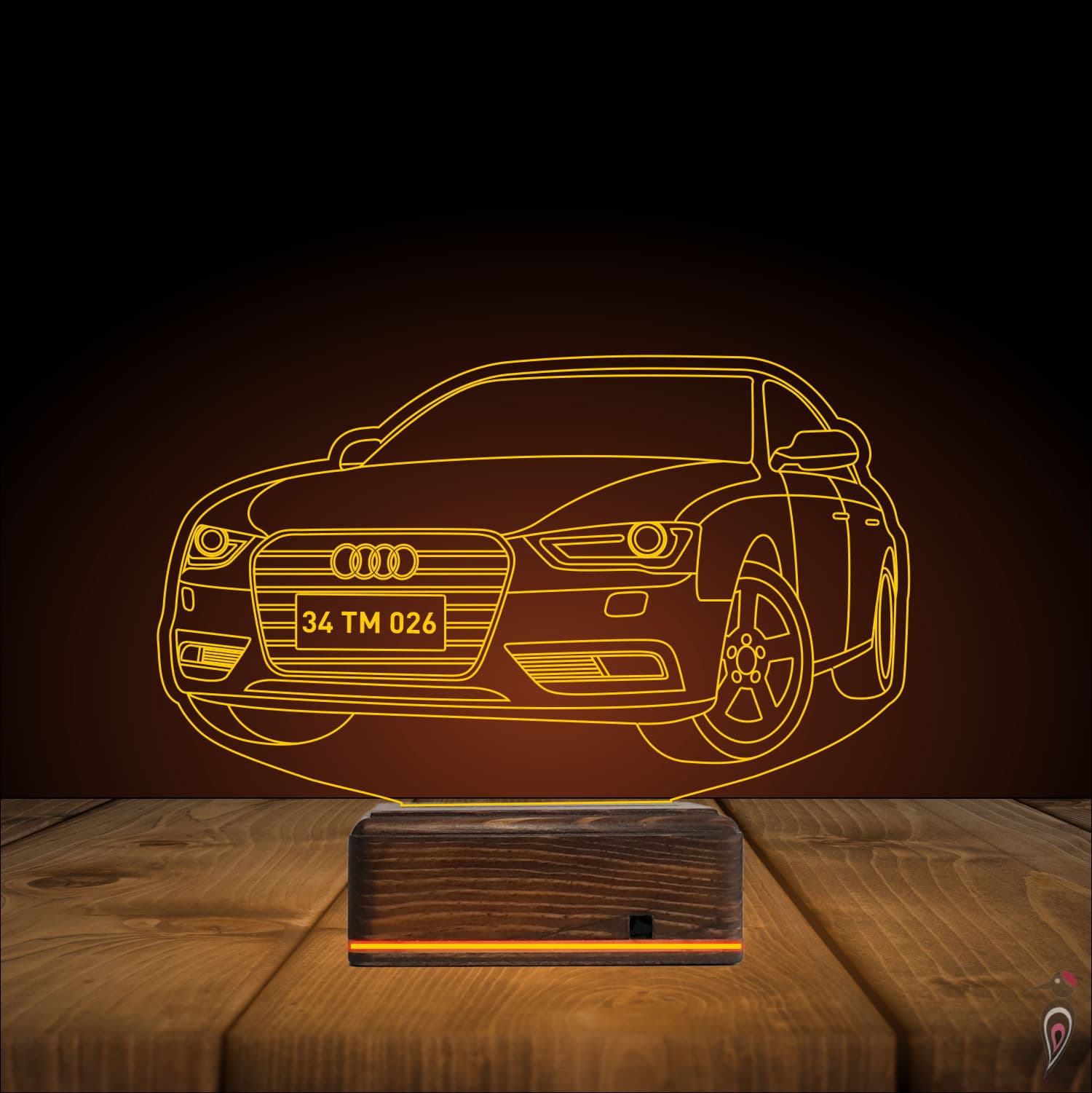 Audi — 3D LED Ночник | Подарок мужчине или парню 9