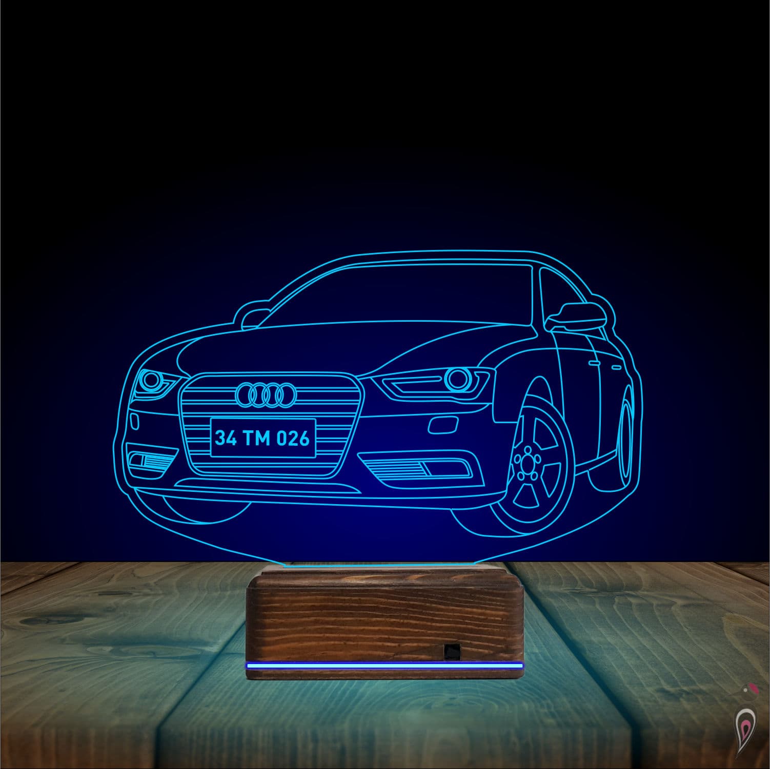 Audi — 3D LED Ночник | Подарок мужчине или парню 10