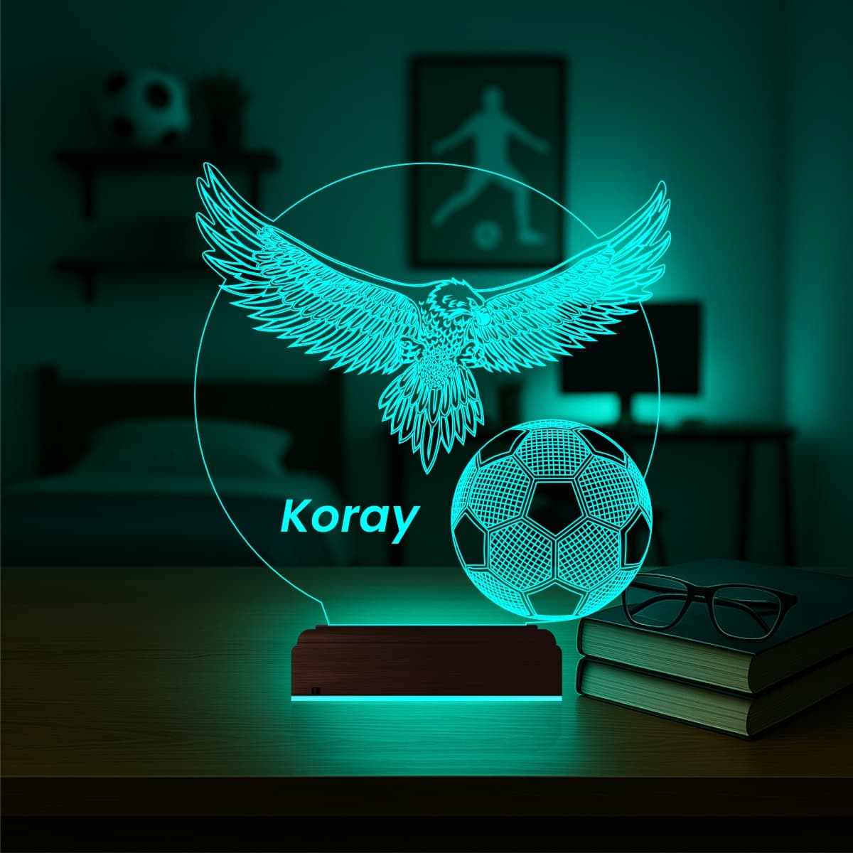 Орёл и Футбол — 3D LED Ночник | Именной подарок 1