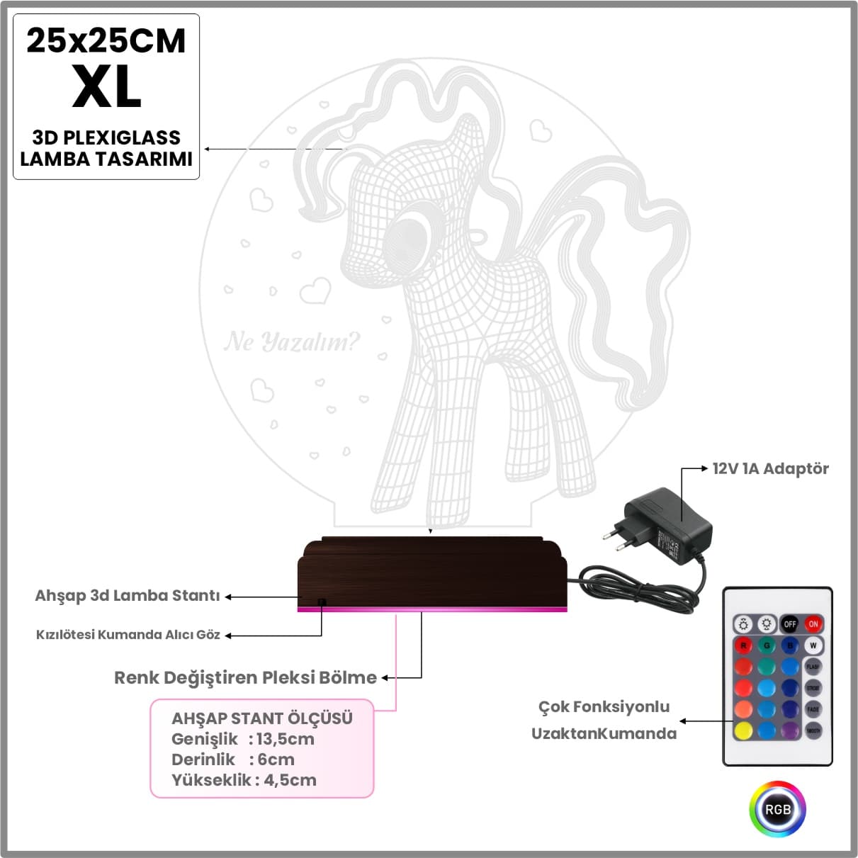 Пони — 3D LED Ночник | Подарок ребенку 8