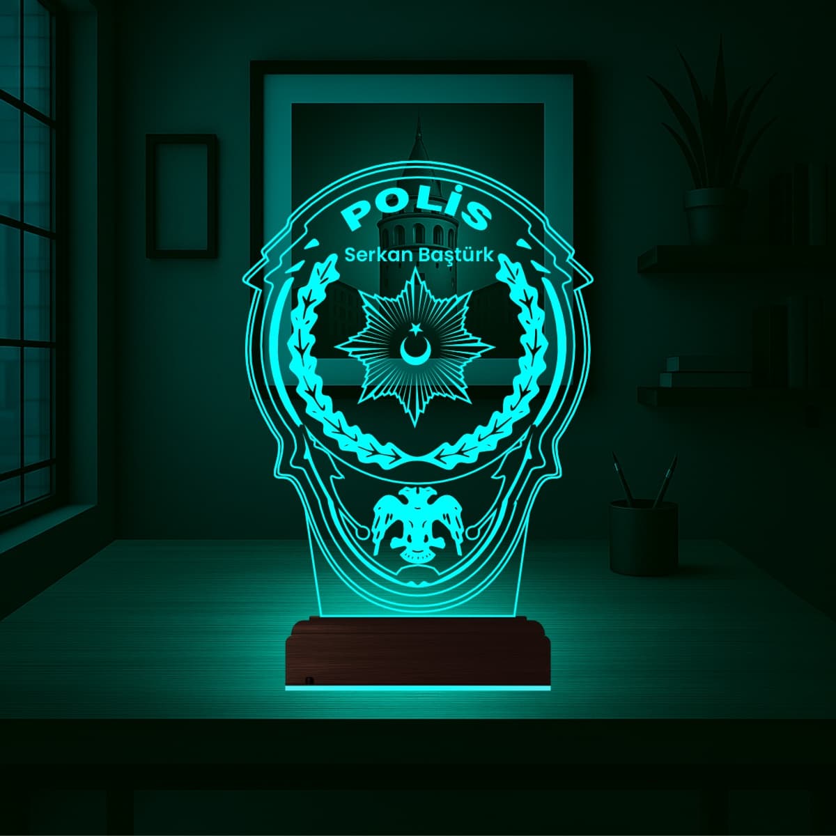 Эмблема Полиции — 3D LED Ночник | Подарок полицейскому 3