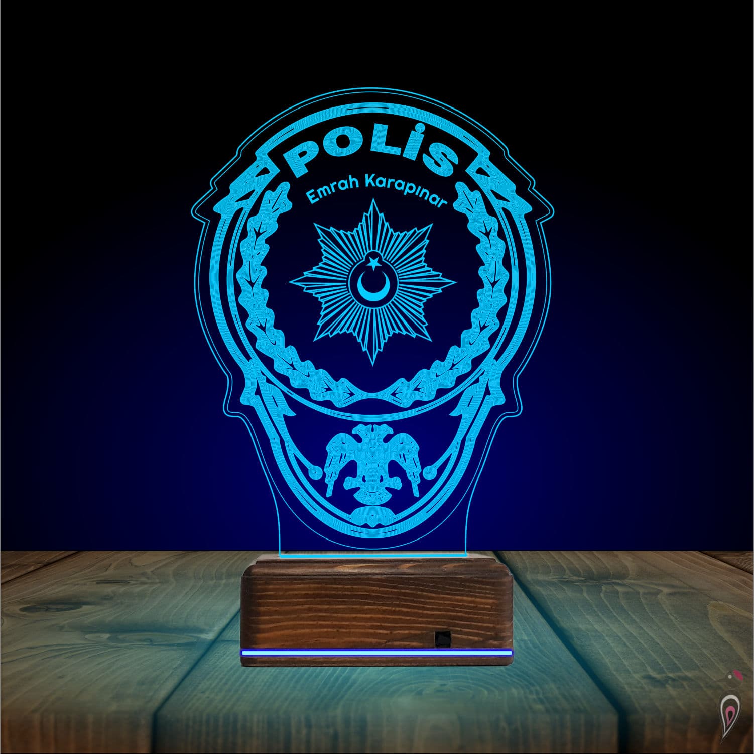 Эмблема Полиции — 3D LED Ночник | Подарок полицейскому 10