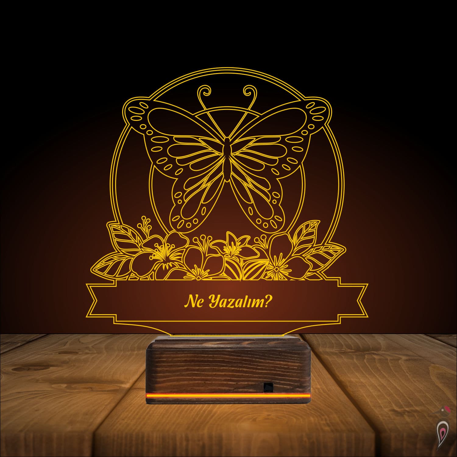 Бабочка — 3D LED Ночник с именем | Подарок женщине 9