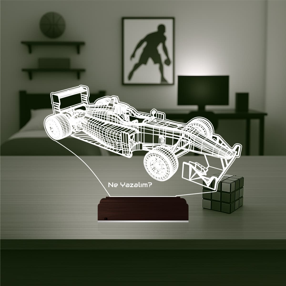 Болид Формулы-1 — 3D LED Ночник | Подарок фанату гонок 1