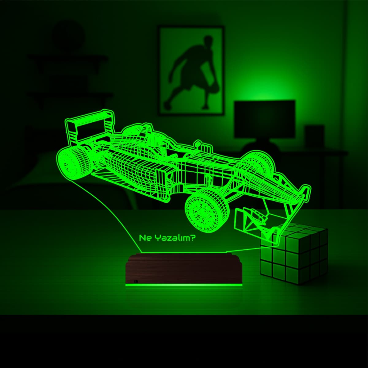 Болид Формулы-1 — 3D LED Ночник | Подарок фанату гонок 5