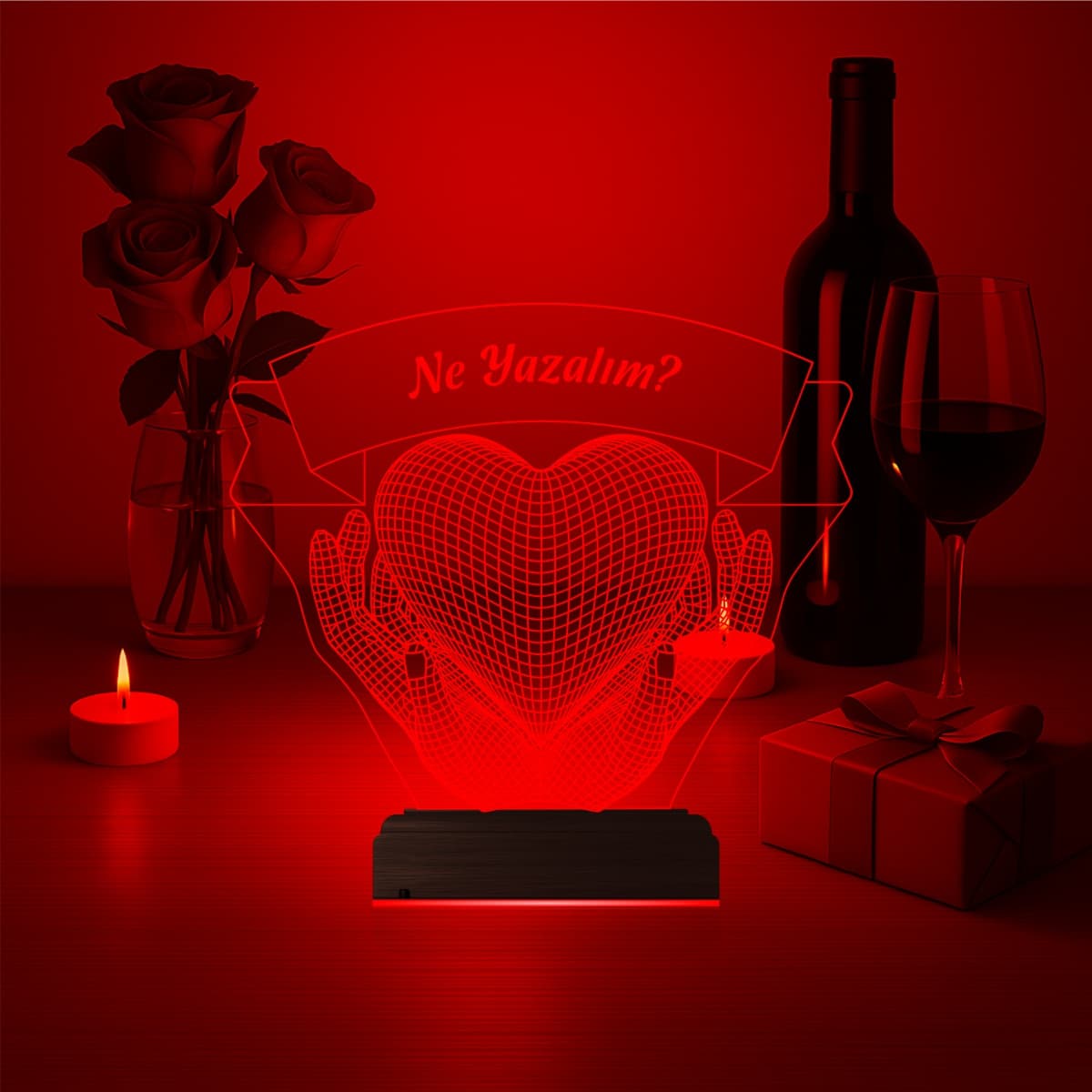 Сердце в руках — 3D LED Ночник | Подарок любимым 6