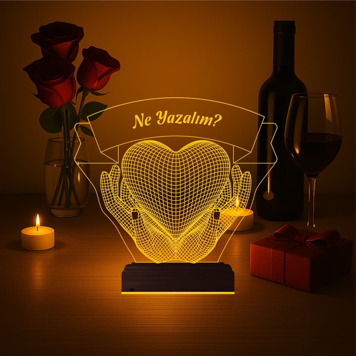 Сердце в руках — 3D LED Ночник | Подарок любимым 7