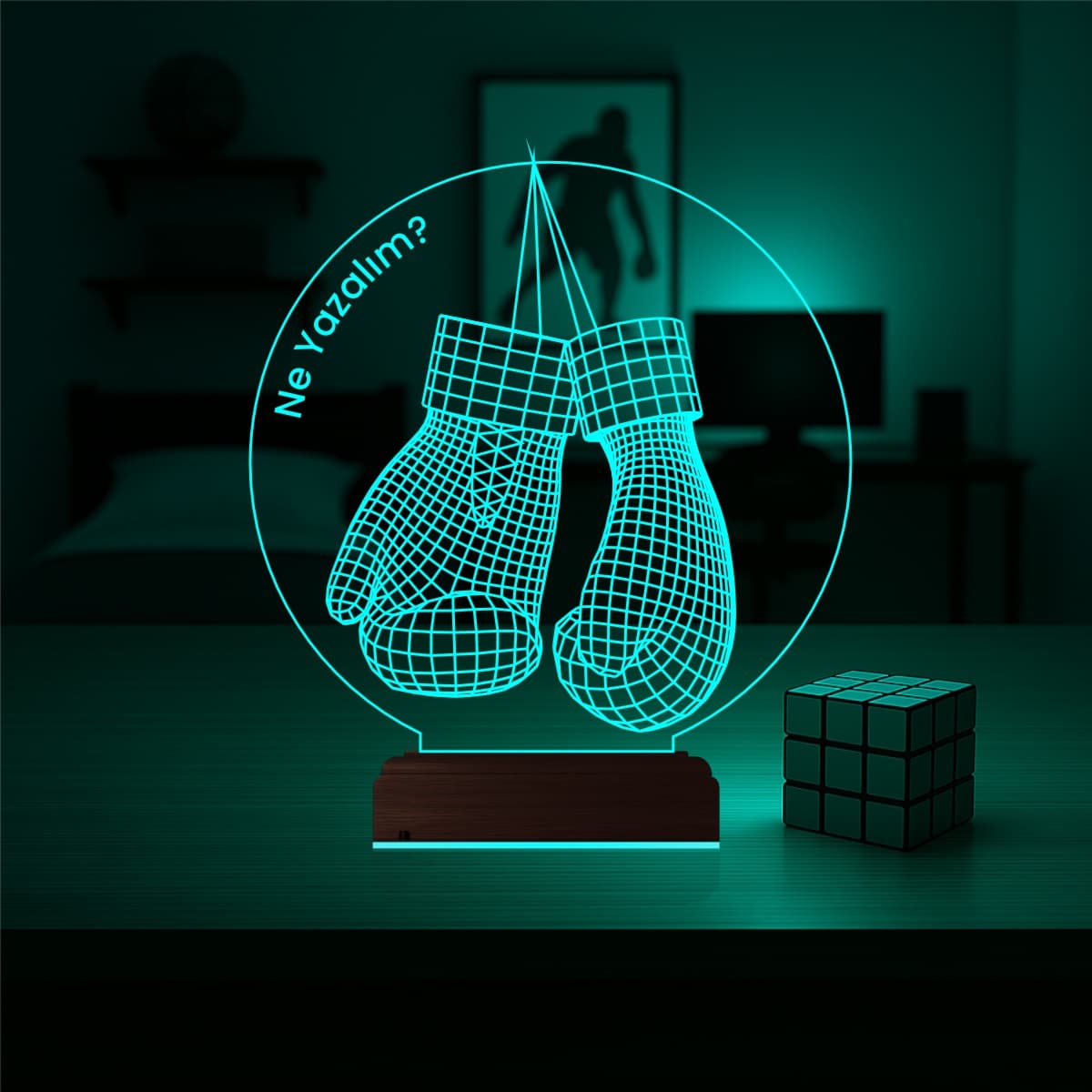 Боксерские перчатки — 3D LED Ночник | Подарок спортсмену 3