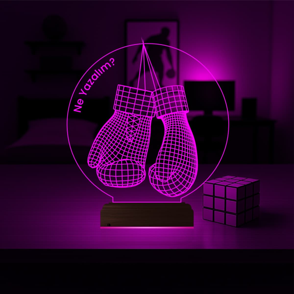 Боксерские перчатки — 3D LED Ночник | Подарок спортсмену 4