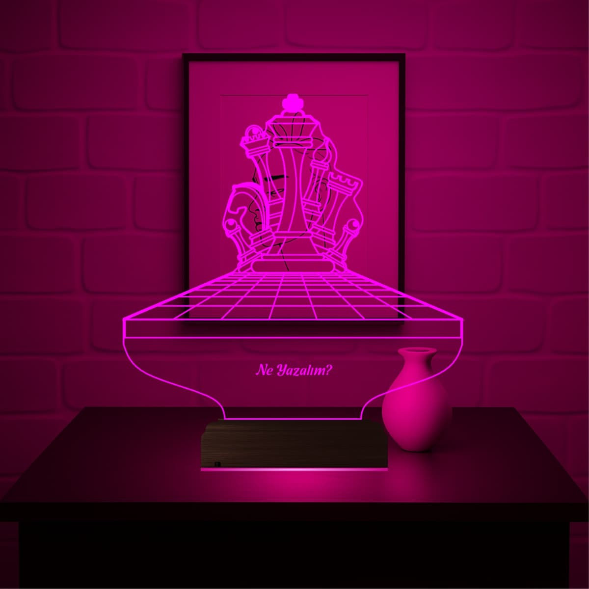 Шахматные фигуры — 3D LED Ночник | Именной подарок 4