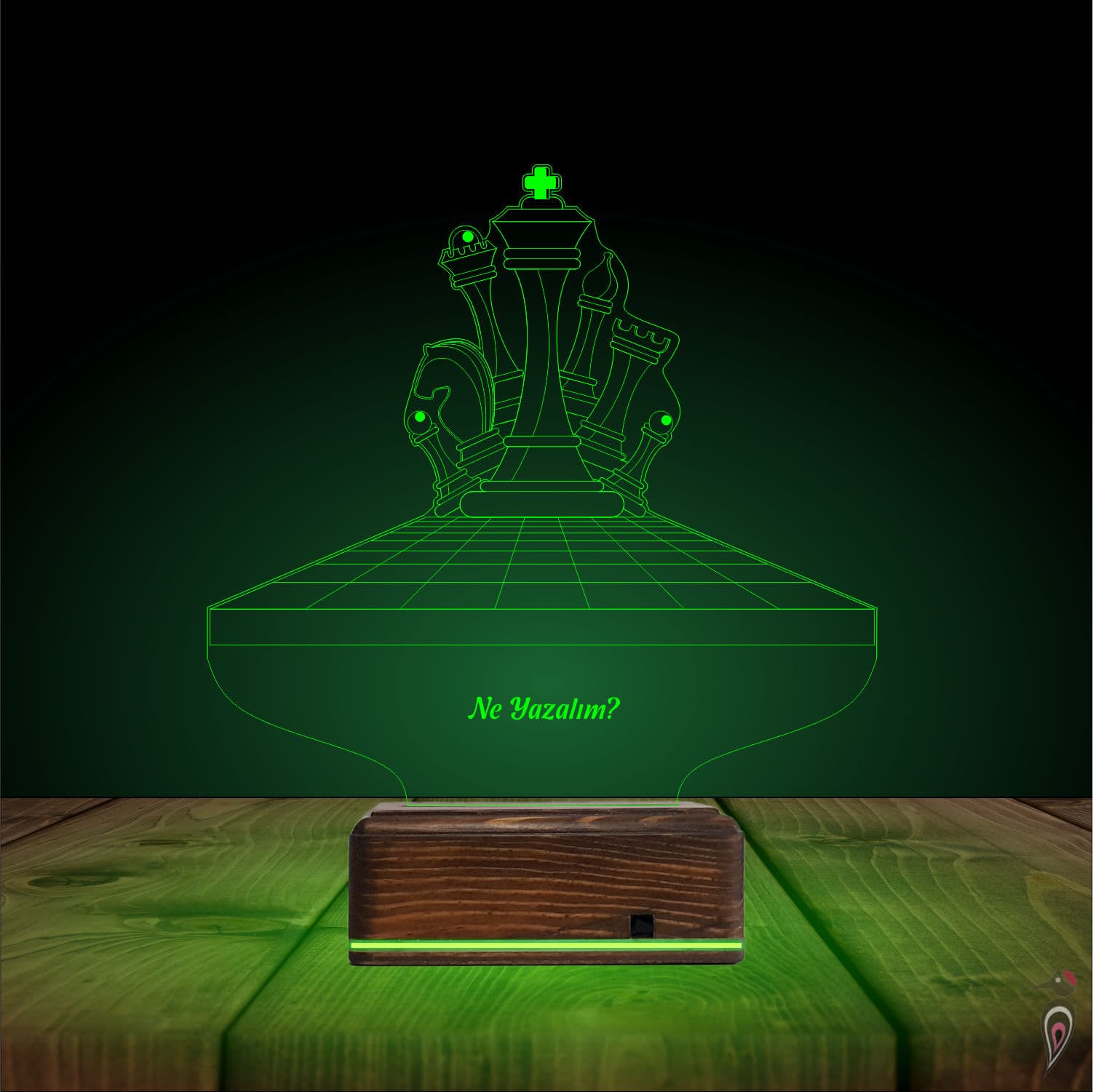 Шахматные фигуры — 3D LED Ночник | Именной подарок 8