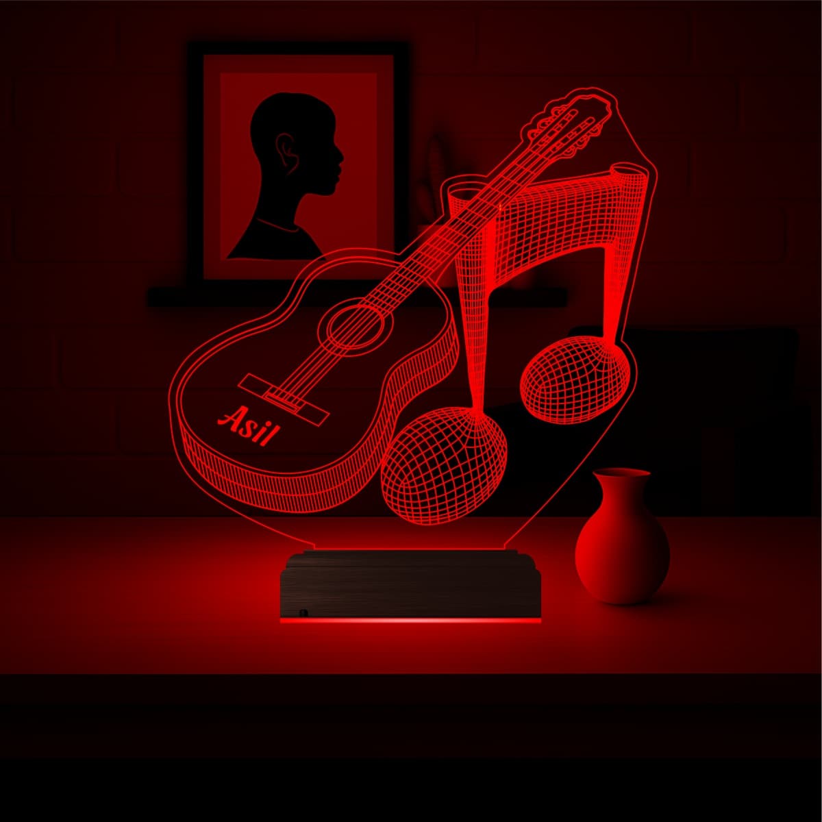 Гитара и Ноты — 3D LED Ночник | Подарок музыканту 1