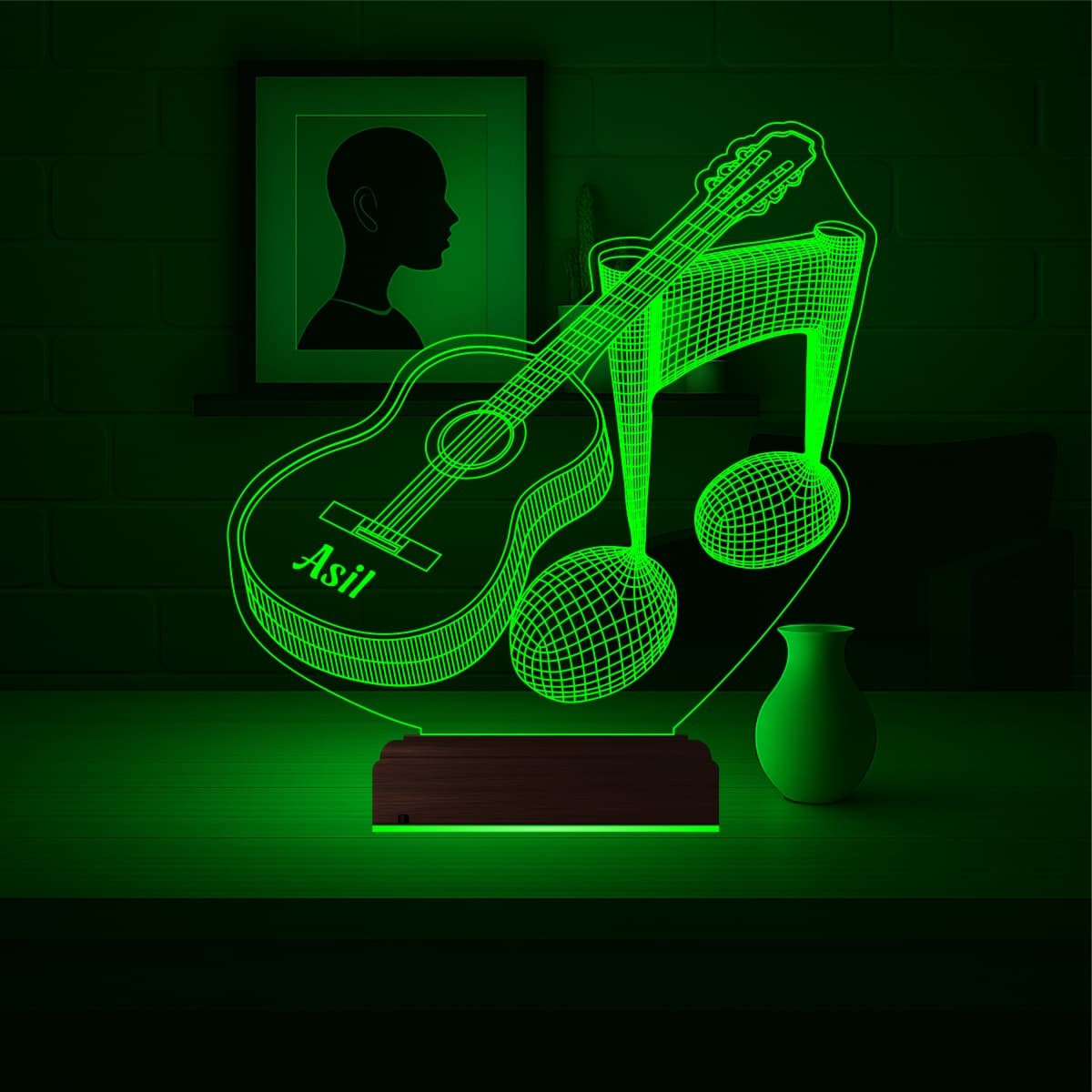Гитара и Ноты — 3D LED Ночник | Подарок музыканту 4