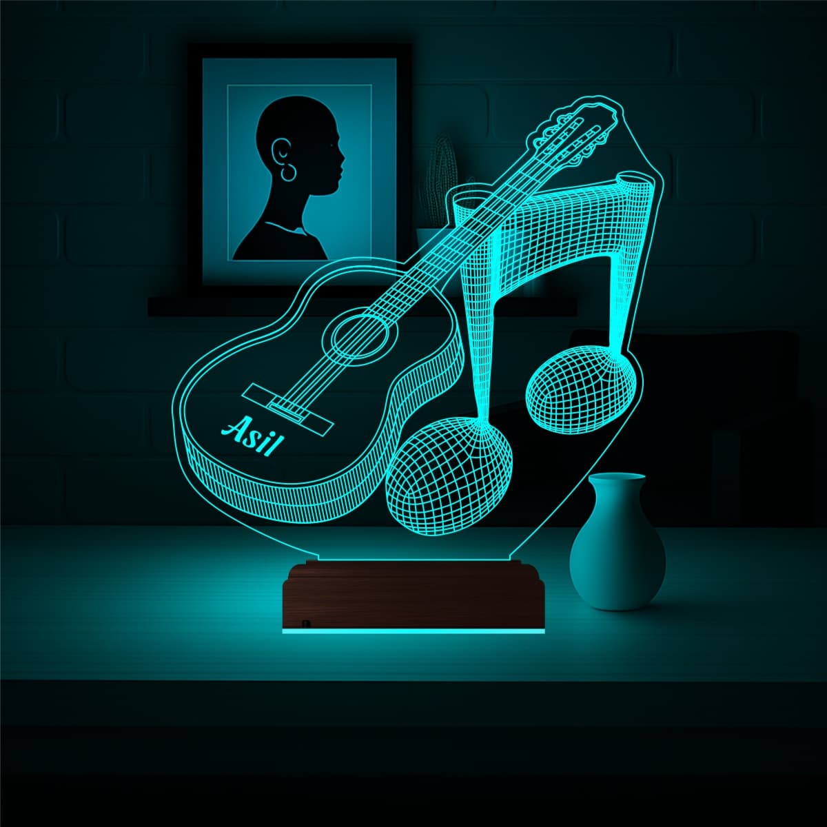 Гитара и Ноты — 3D LED Ночник | Подарок музыканту 6