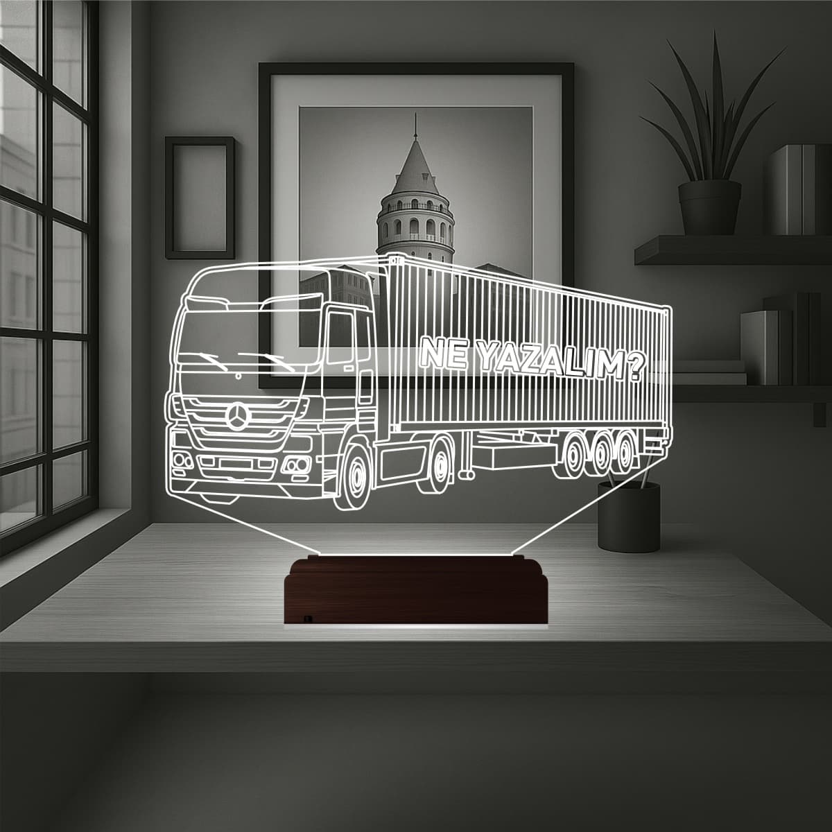 Грузовик Mercedes — 3D LED Ночник | Подарок водителю 1