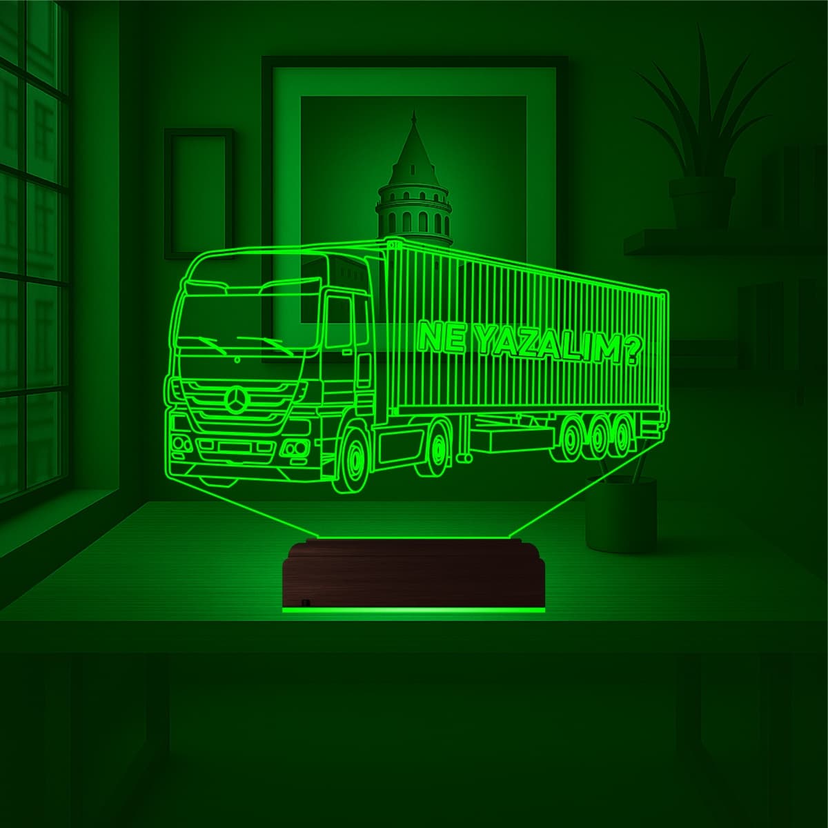 Грузовик Mercedes — 3D LED Ночник | Подарок водителю 5