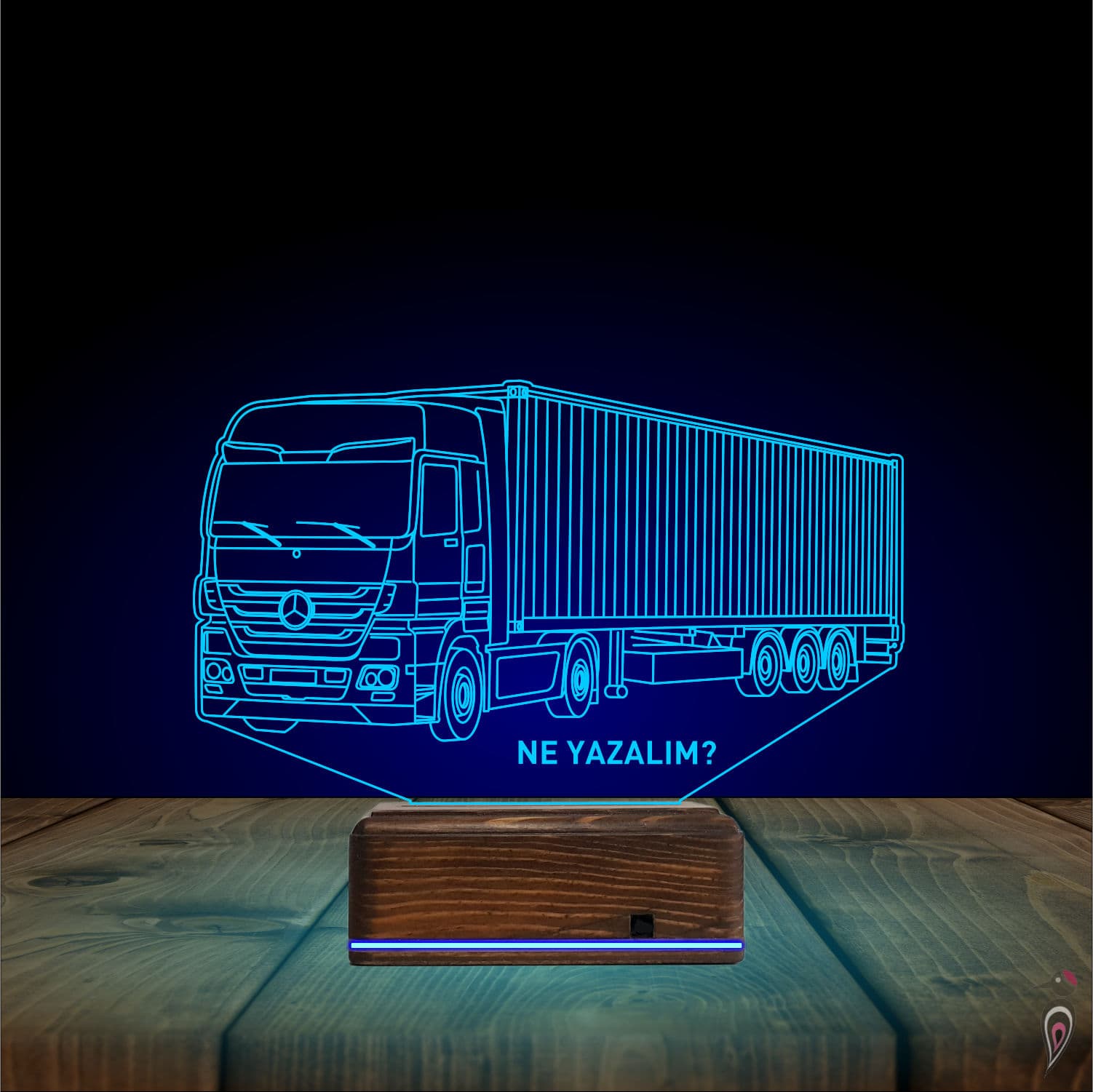 Грузовик Mercedes — 3D LED Ночник | Подарок водителю 10