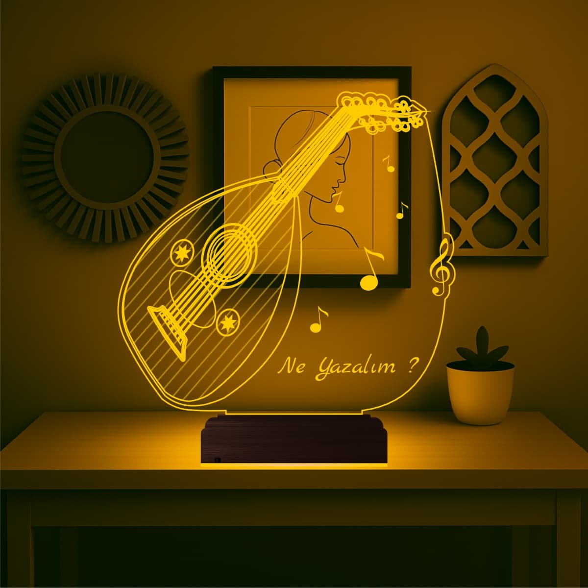 Уд — 3D LED Ночник | Подарок музыканту 3