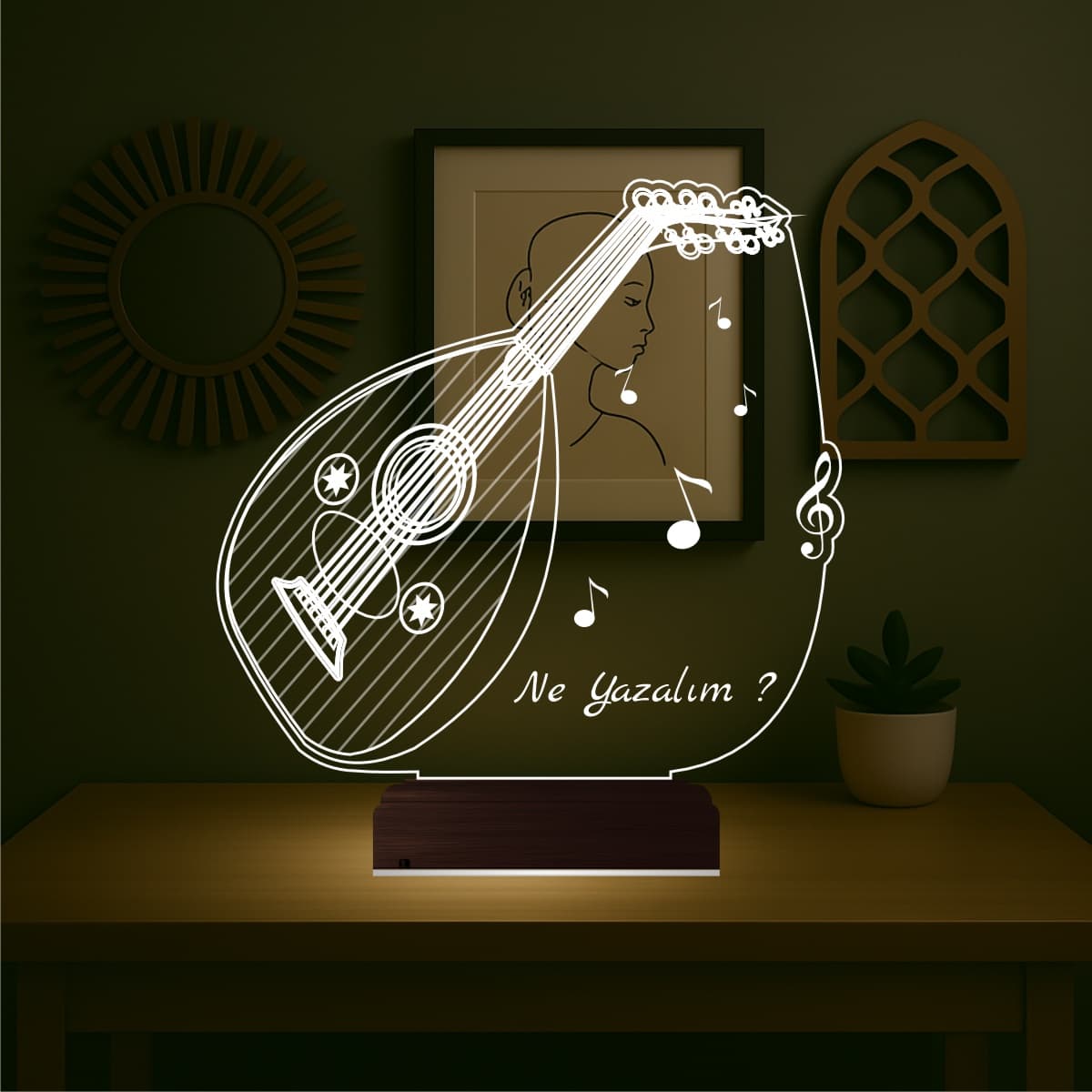 Уд — 3D LED Ночник | Подарок музыканту 7