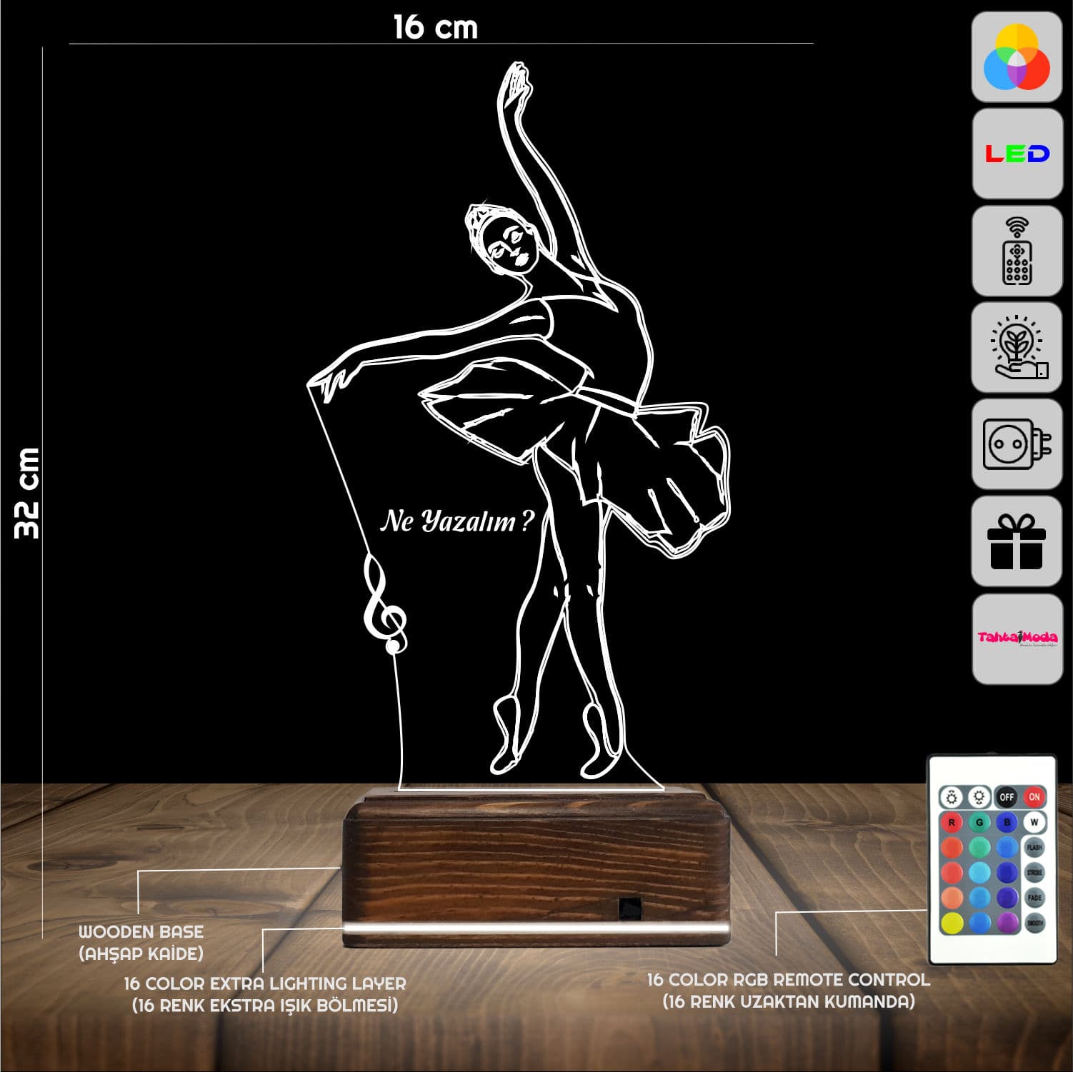 Балерина — 3D LED Ночник | Подарок для танцовщицы 2