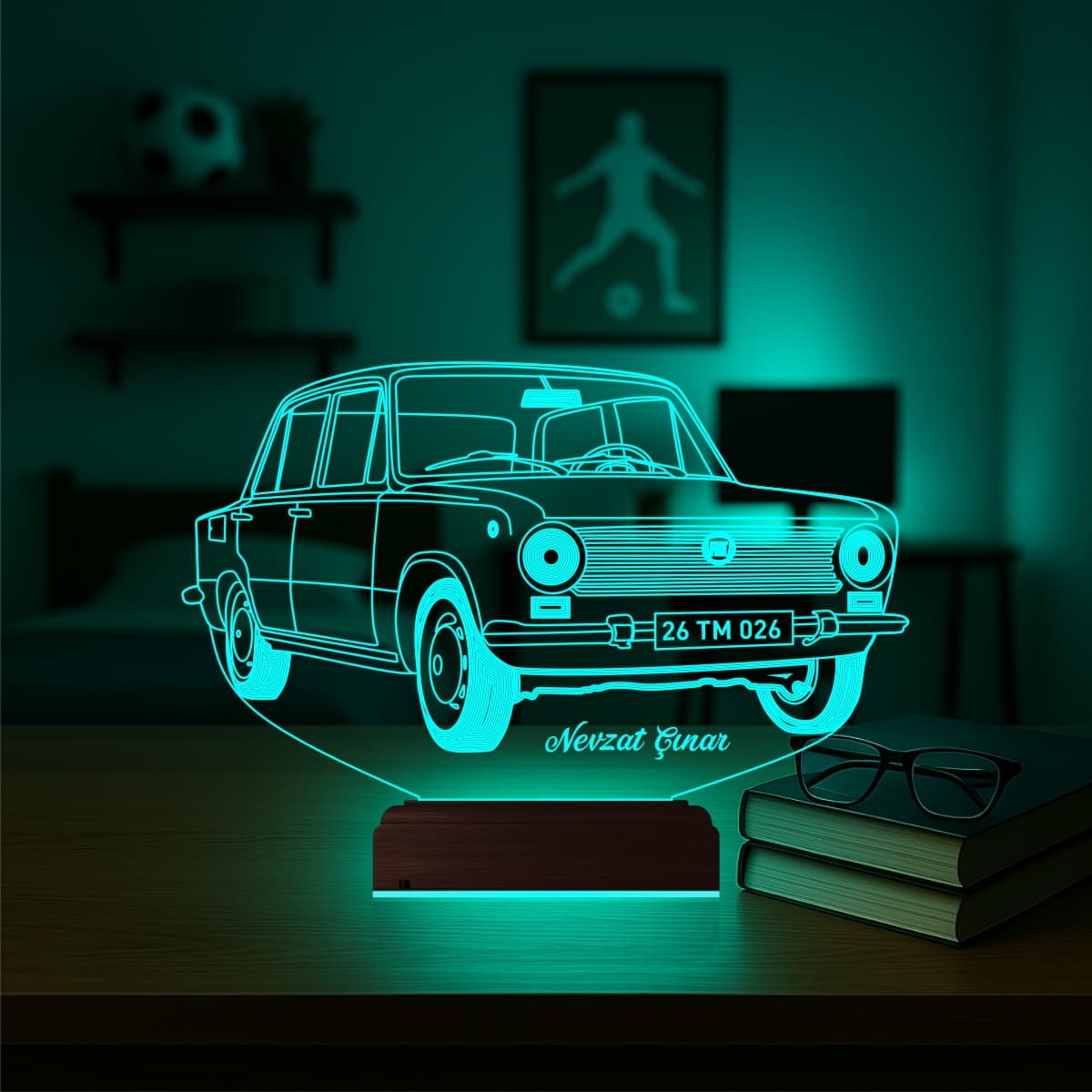 Ретро автомобиль — 3D LED Ночник | Подарок мужчине 1