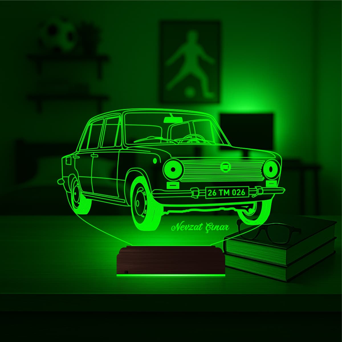 Ретро автомобиль — 3D LED Ночник | Подарок мужчине 5