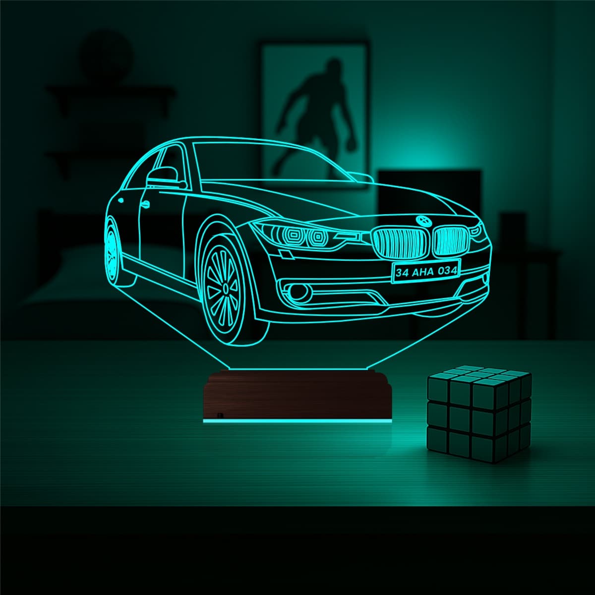 BMW — 3D LED Ночник | Подарок мужчине или парню 3