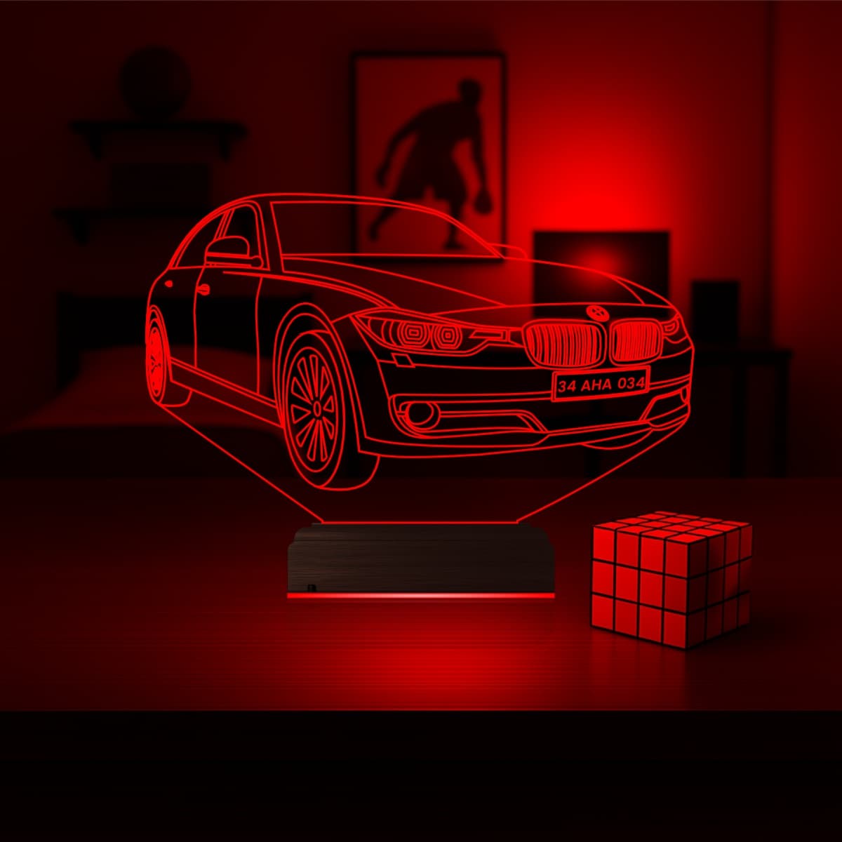 BMW — 3D LED Ночник | Подарок мужчине или парню 6