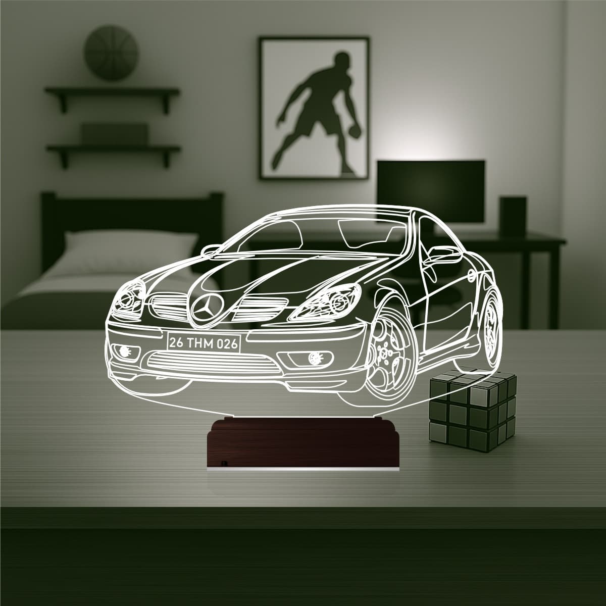 Mercedes-Benz — 3D LED Ночник | Подарок автолюбителю 3