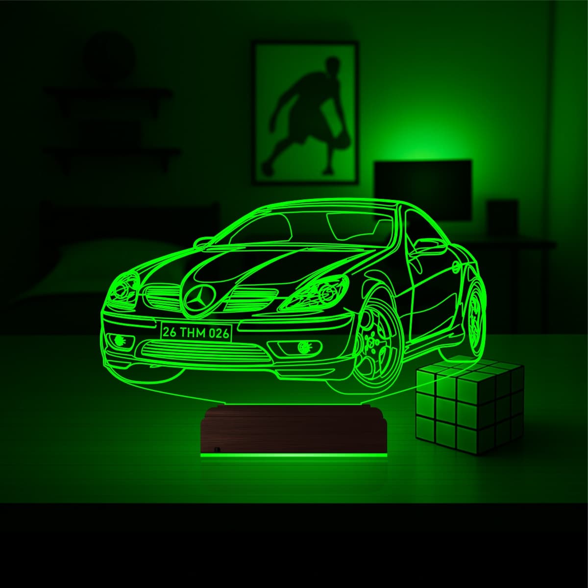 Mercedes-Benz — 3D LED Ночник | Подарок автолюбителю 5